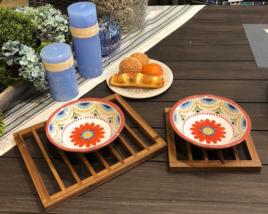 Acacia Wood Trivets — Set of 2 by Kalmar Home