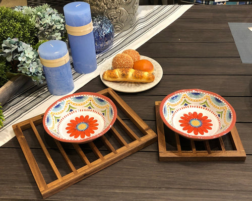 Acacia Wood Trivets — Set of 2 by Kalmar Home