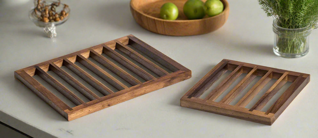 Acacia Wood Trivets — Set of 2 by Kalmar Home