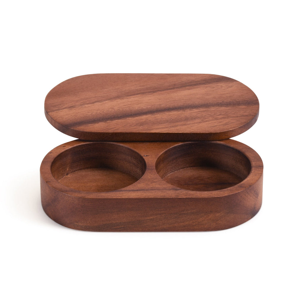Acacia Wood Salt & Pepper Pinch Pot by Kalmar Home